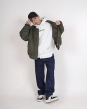 【#Re:room】3D LOGO PARKA［REC877］