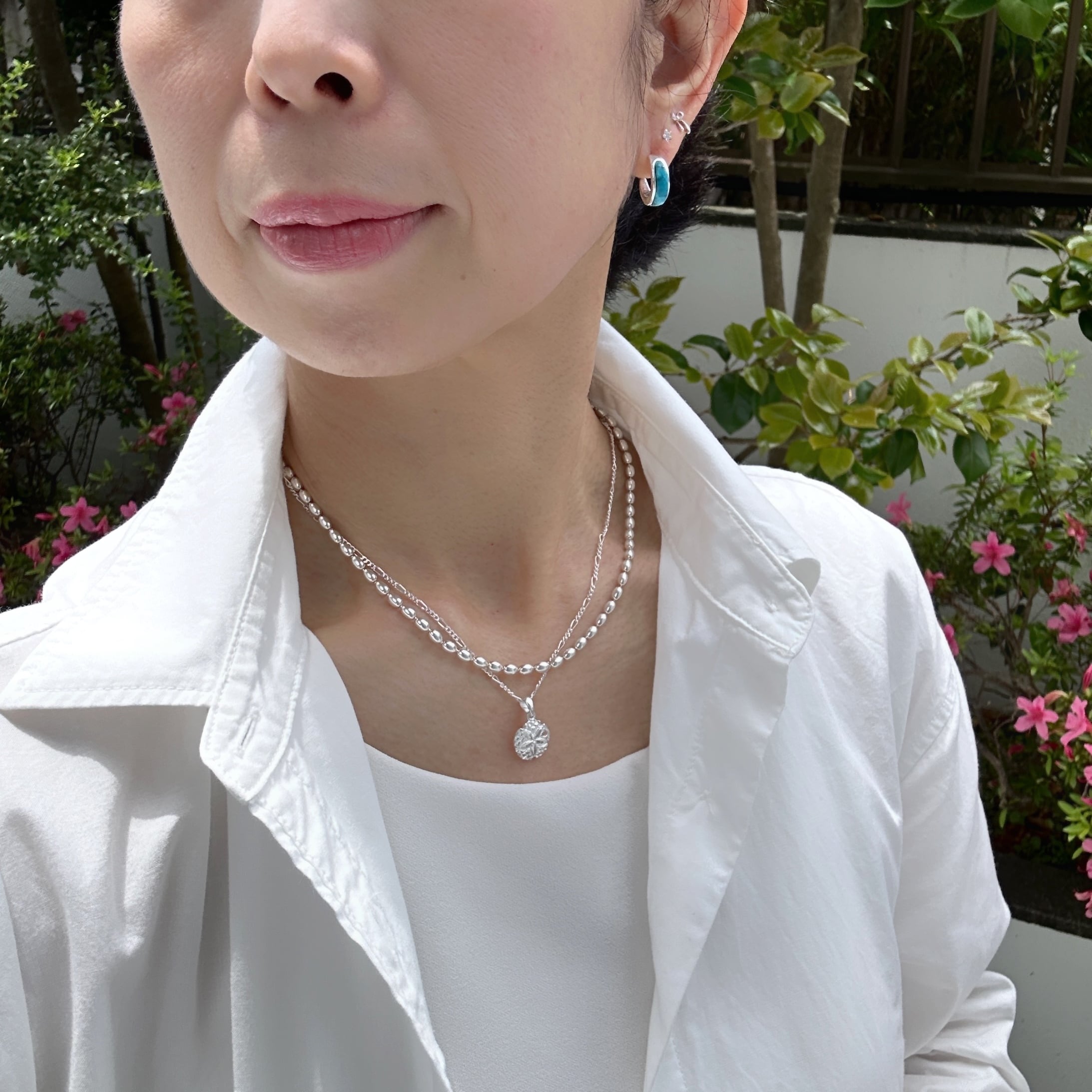 コッパー ターコイズ フープ スタッド ピアス | 【公式通販】鎌倉の