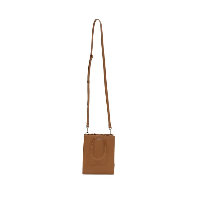 Leather Paper Bag Mini - Brown