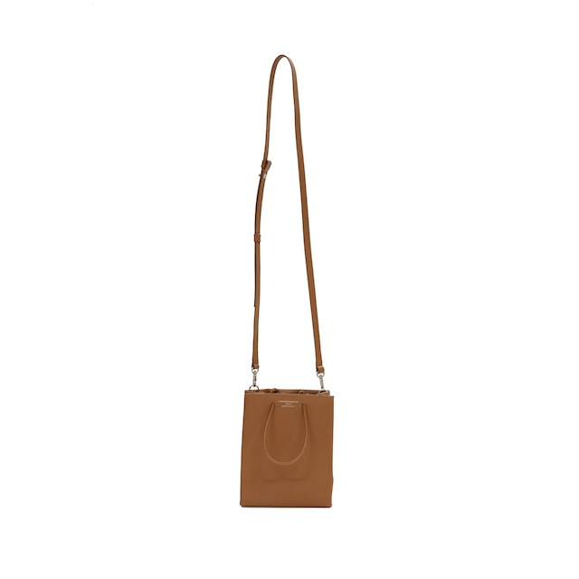 Leather Paper Bag Mini - Brown