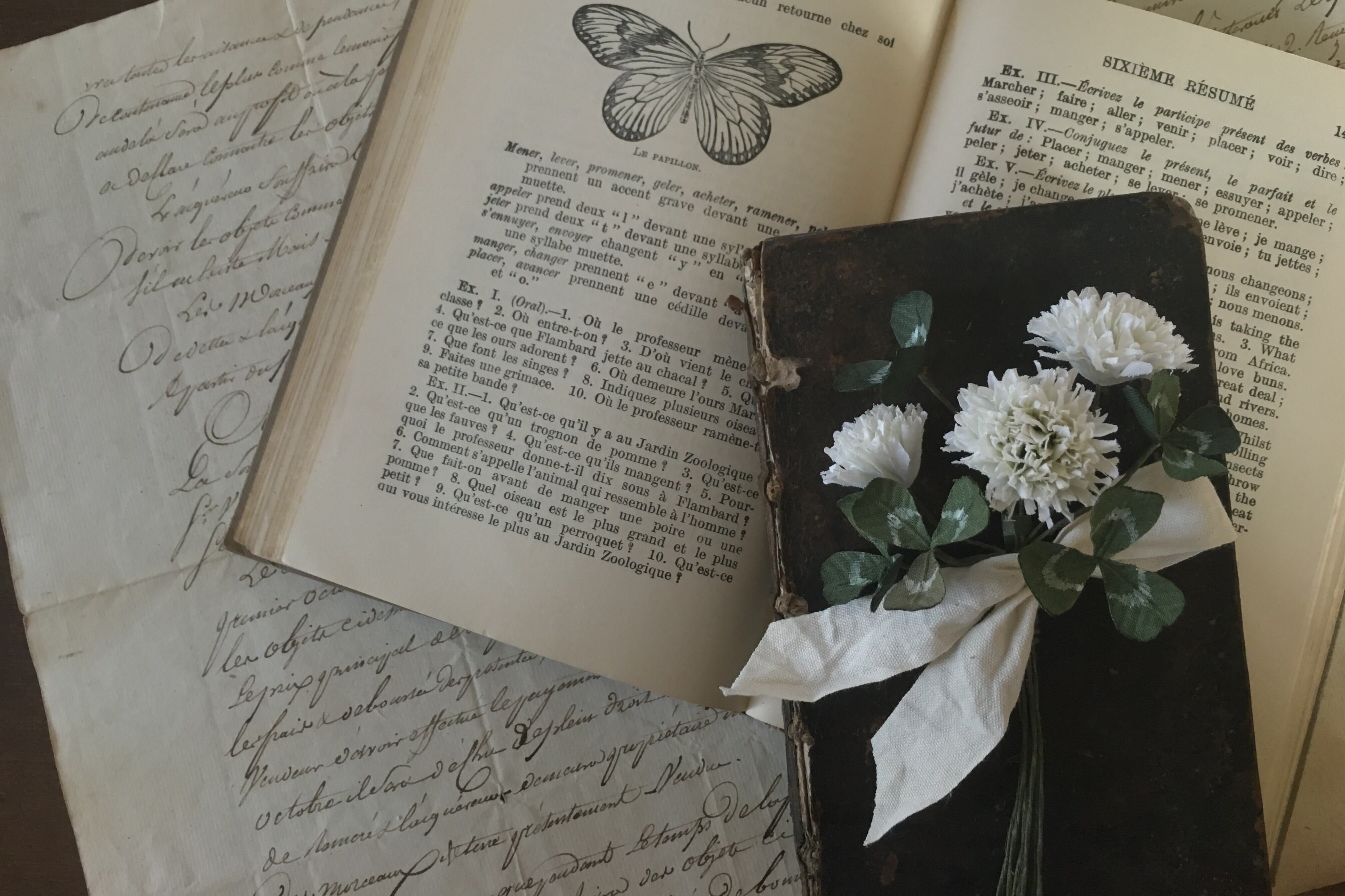 シロツメクサ コサージュ