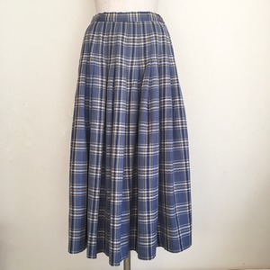 80s PENDLETON wool checked long skirt