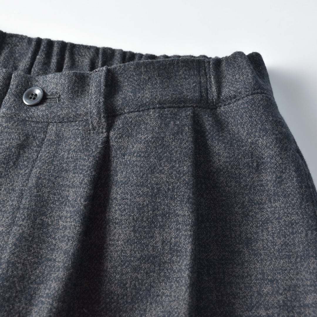 ina イナ ツィーディーコットン・フロントタックパンツ・ブラック【送料無料】