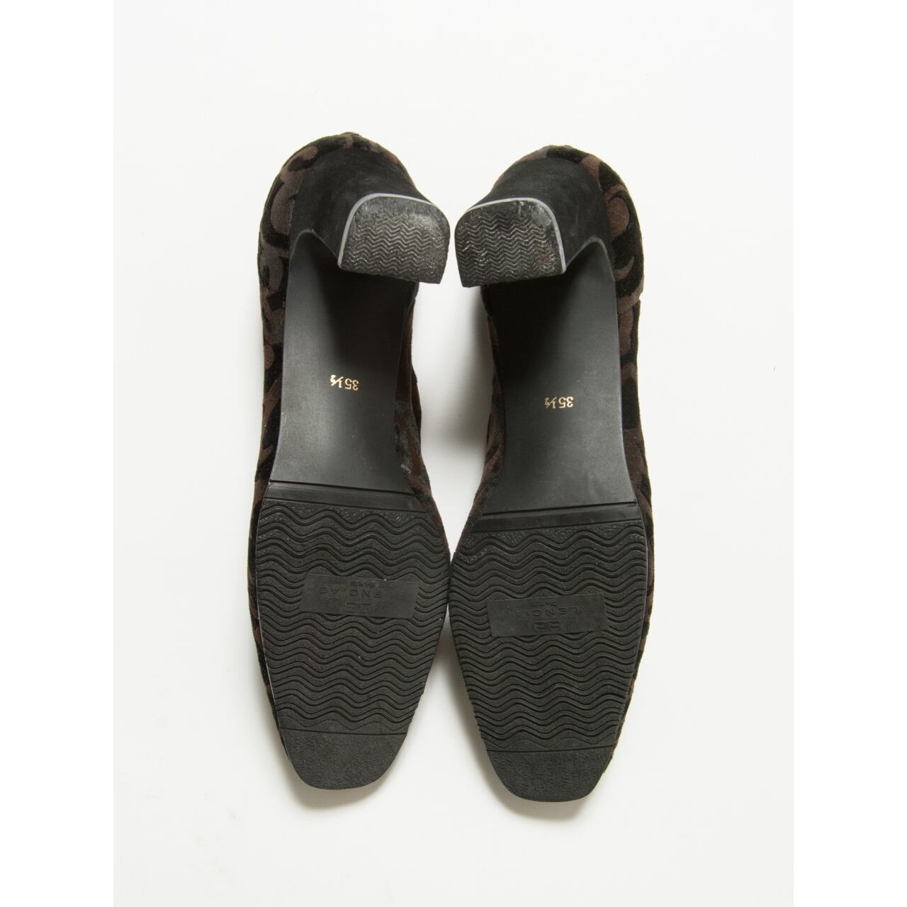 【BALENCIAGA BB】Made in Japan velvet pumps(バレンシアガ ベルベットパンプス35 1/2)8d