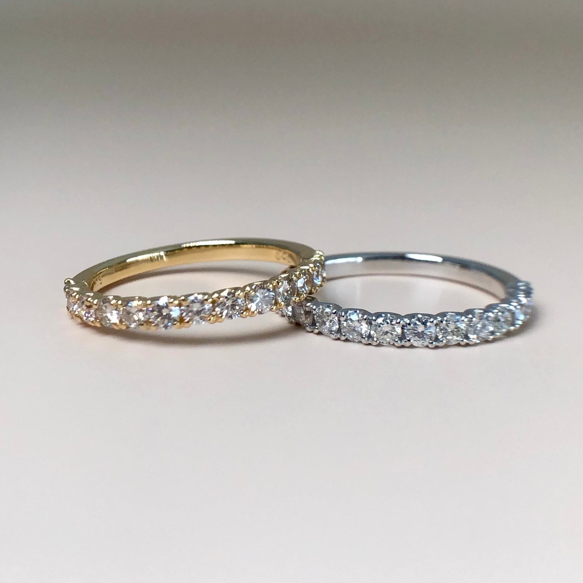 0.50ct 上質天然ダイヤモンド K18 エタニティリング 古臭い