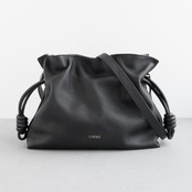 ロエベ フラメンコ クラッチ ミディアム ショルダーバッグ ブラック レザー