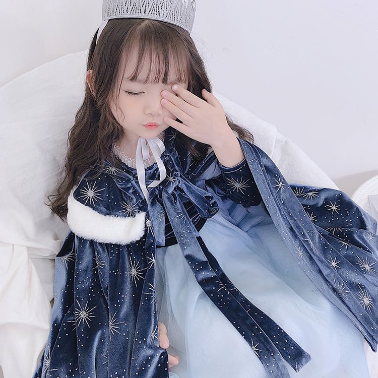 80 140 ワンピース ドレス マント コスチューム プリンセス ベビー キッズ 韓国 子供服 女の子 Q Toworld キュートワールド 子供服 メール便は何点でも送料の合計は280円
