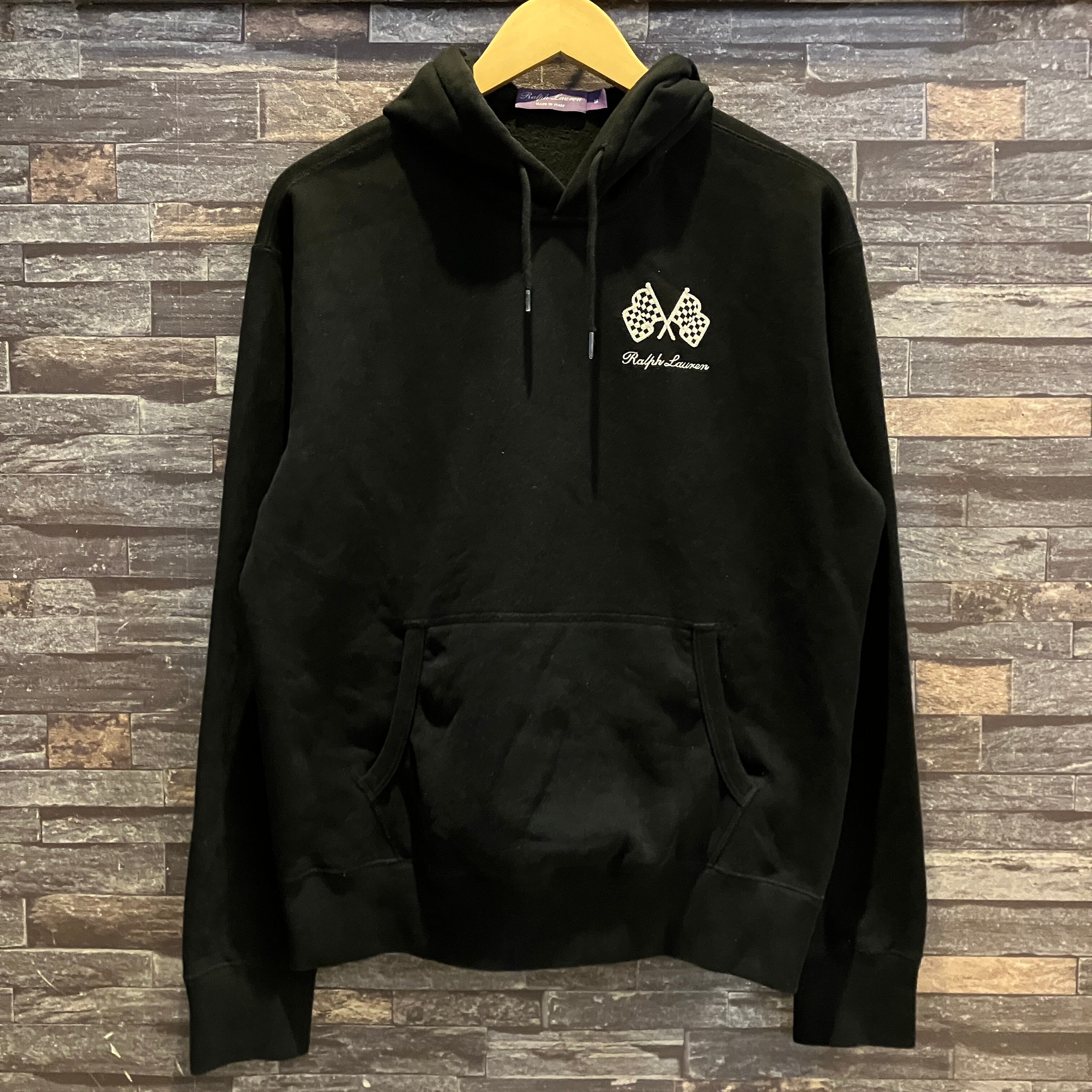 RALPH LAUREN PURPLE LABEL CHECKER FLAG PARKA BLACK | safarionline