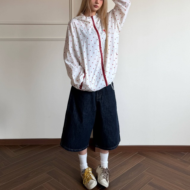 star dot hooded light jacket　スタードットフードライトジャケット　J1913