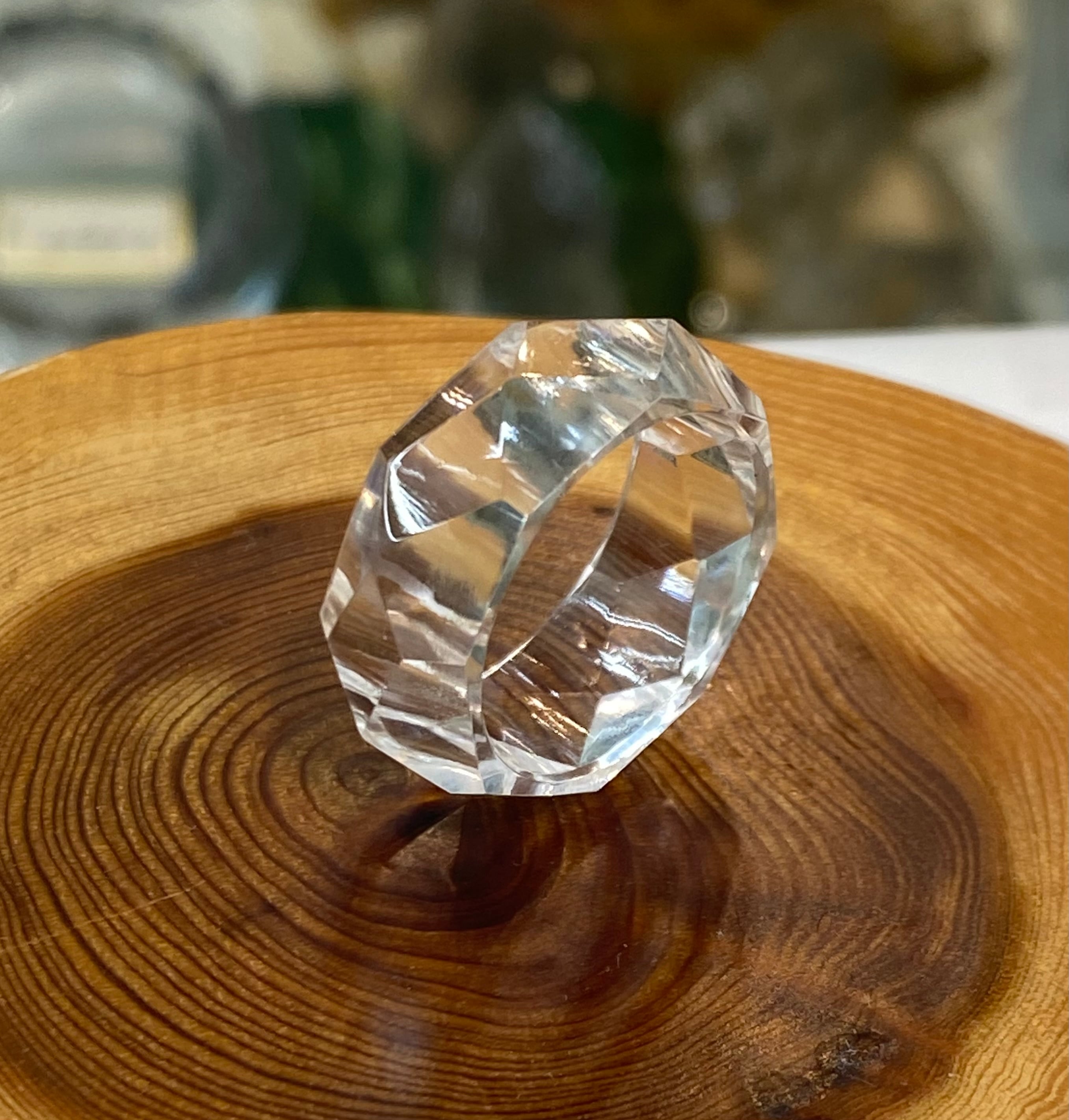 厳選 ガネッシュヒマール産ヒマラヤ水晶 くりぬきリング12号 手作り