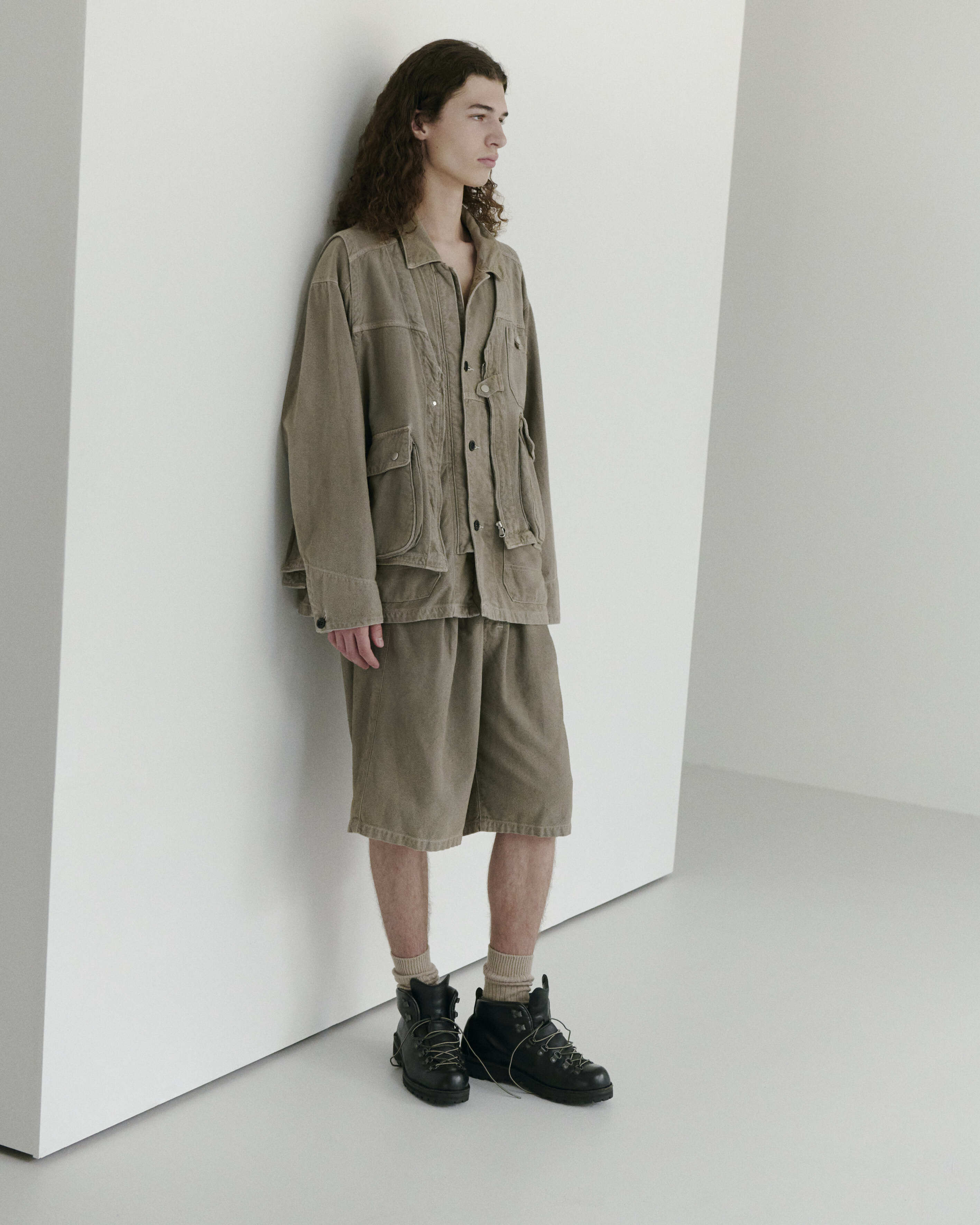 ANCELLM / C/R DUCK UTILITY VEST (GREIGE) | THE MODERN AGE
