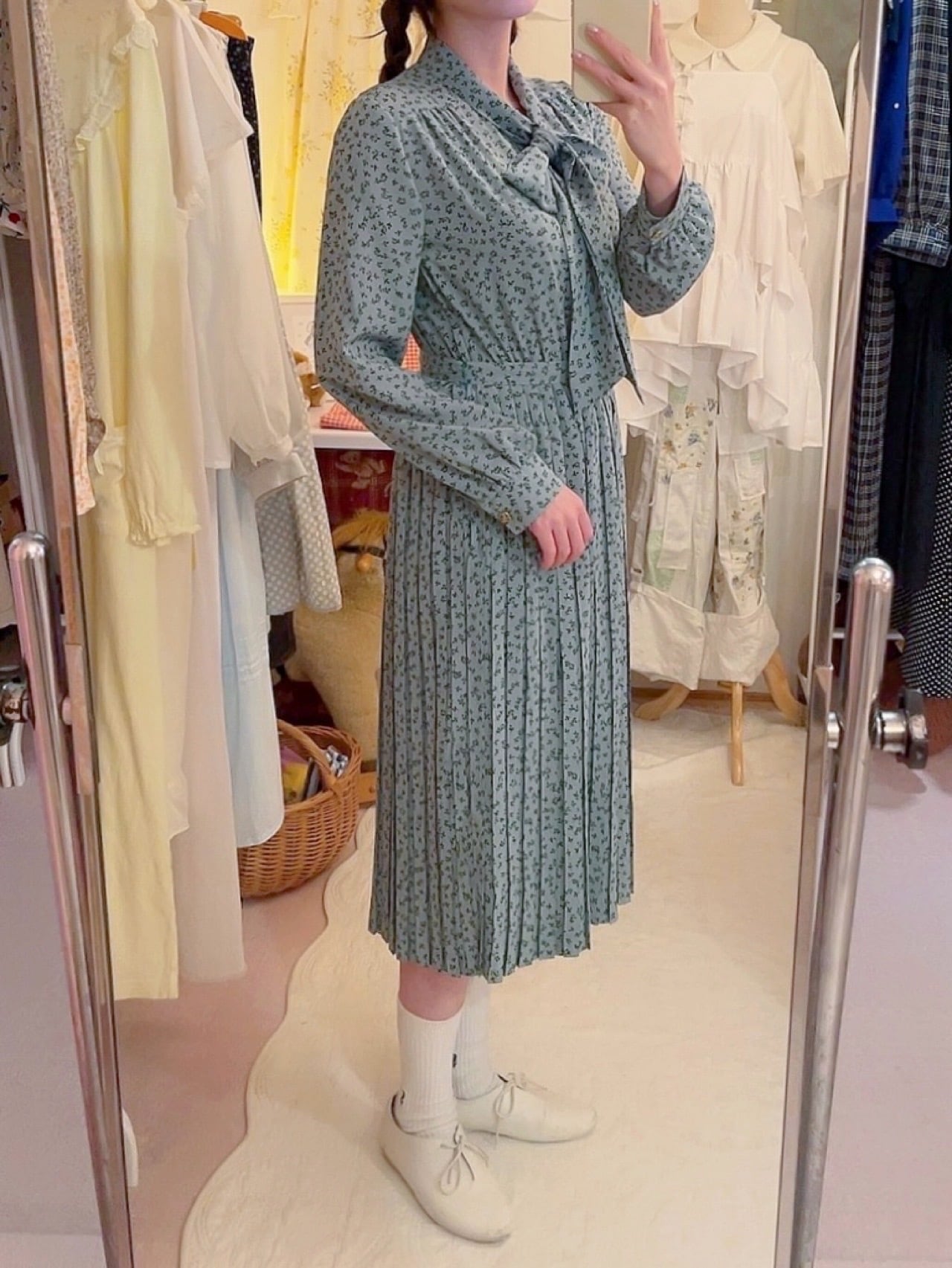 mini leaf ribbon tie one-piece