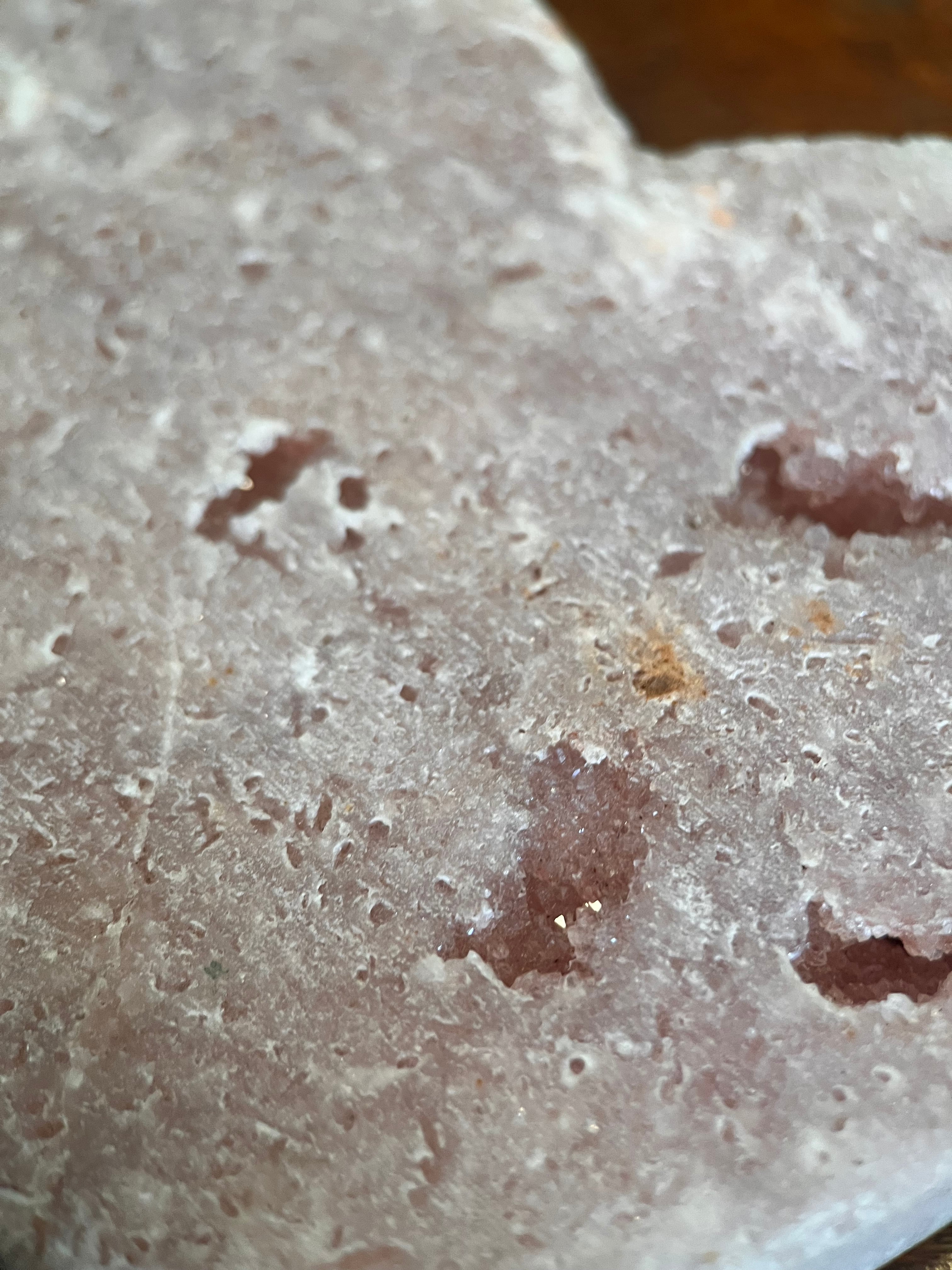 「大きなピンクのアメジストハート 」Big pink amethyst heart