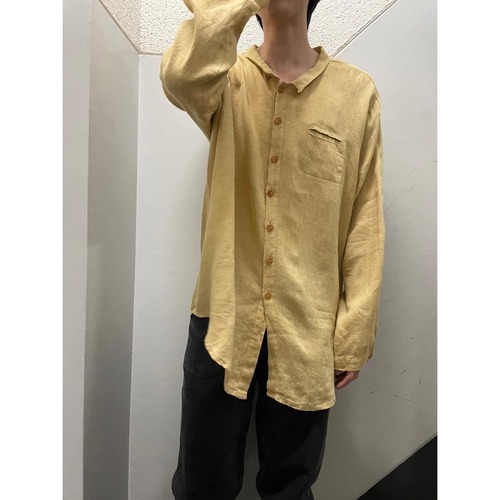 90's FLAX L/Sリネンシャツ