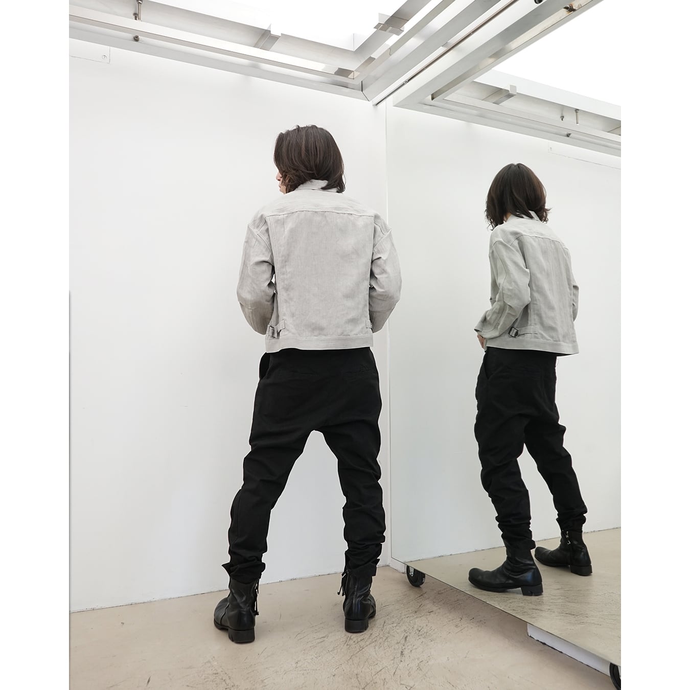 The Viridi-anne] (ザヴィリディアン) VI-3838-06 Ink dyed jacket