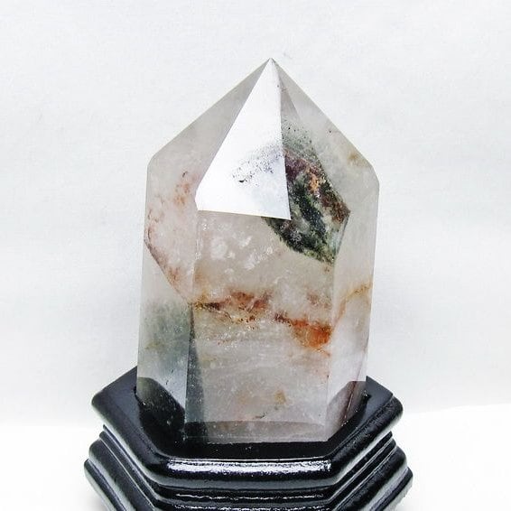 1Kg グリーンファントム 六角柱 台座付属 一点物 152-3852