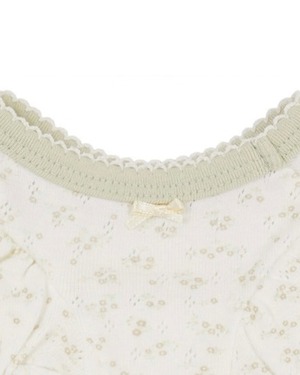 【予約】[ thesallyslaw ] Chloe Puff Romper｜Lime Floral