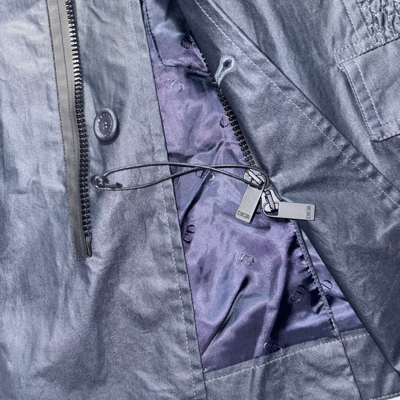 2022AW DIOR by Kim Jones coating cotton pleats tailored jacket with roller buckle