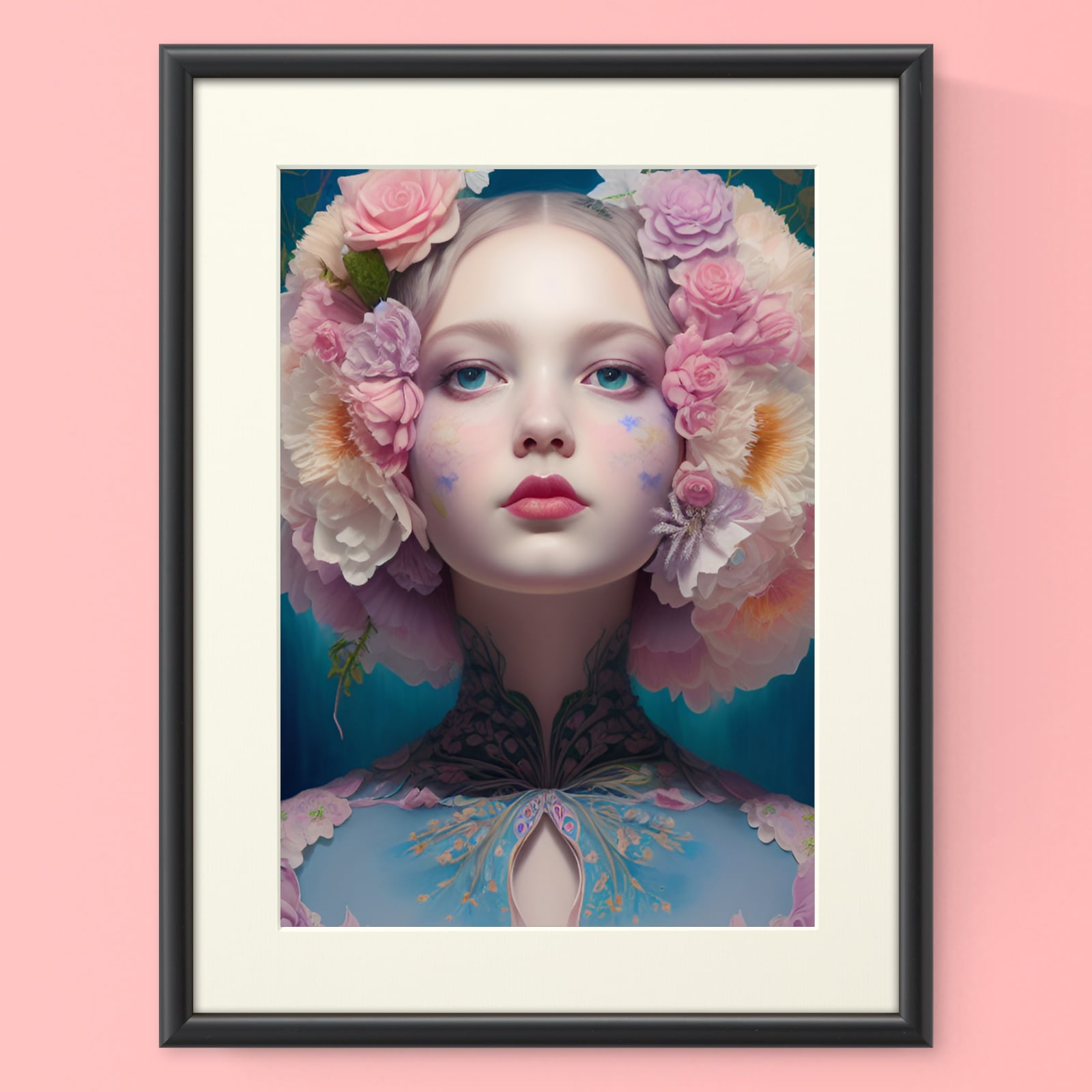 アクリル画 花の絵 風景画 原画「マーガレット」F3 等し アクリル画 花の絵 風景画 原画「マーガレット」F3 等し