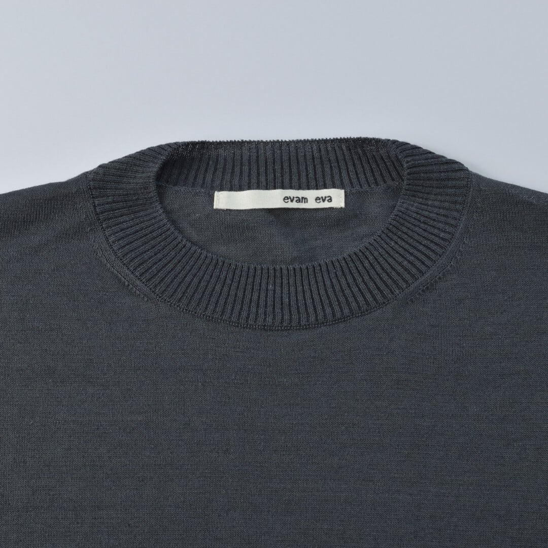 evam eva エヴァムエヴァ hemp pullover ヘンププルオーバー・インクブルー