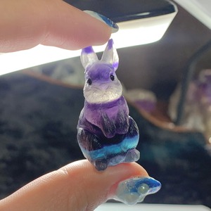 3.フローライト親子うさぎが住む世界☆