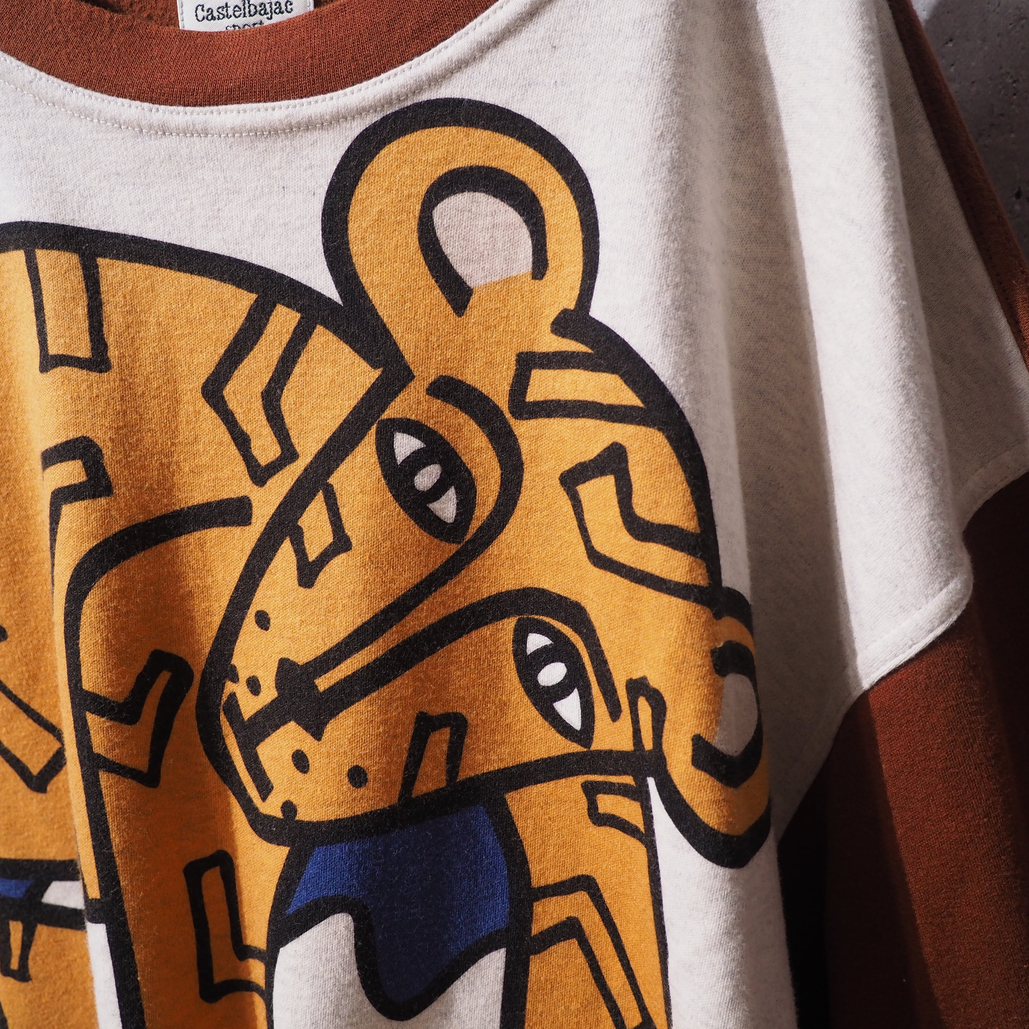 1990s " CASTELBAJAC - Family World " Animal printed vintage Long sleeve Tee