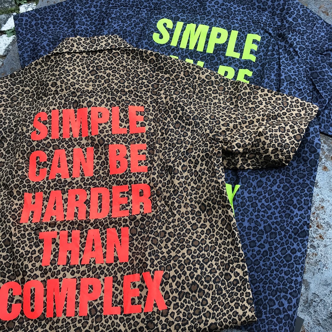 CAPTAINS HELM #LEOPARD PRINT OPEN WIDE S/S SHIRTS | BLUE VALENTINE