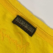 NAPAPIJRI ナパピリ Vネック ハイゲージ コットン 長袖 ニット セーター S/イエロー レディース 薄手