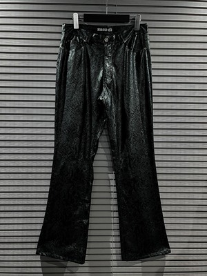 【X VINTAGE】Python Pattern Vintage Faux Leather Pants