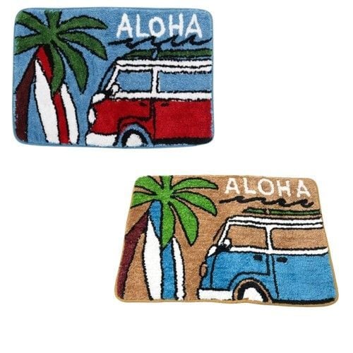 【美品】sho watanabe aloha vwbus グリーンルーム ハワイ アラバスMAT ALOHA 玄関マット バス ハワイアン マット ハワイ ビーチ