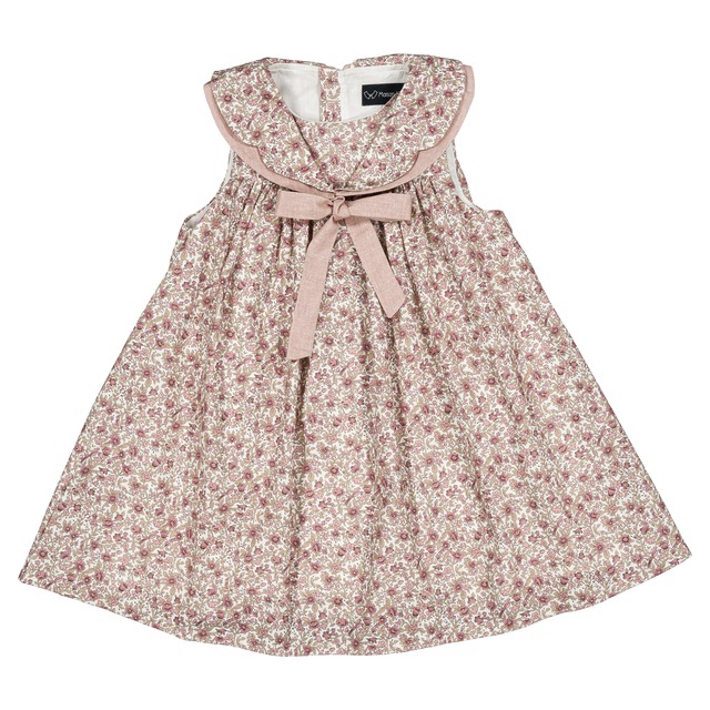 ご予約【MaisonMarelle】送料無料Dress GARNIER - pink flowers