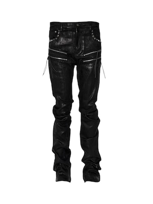 【UCANTBELIKEME】Coated Studded Skinny Denim