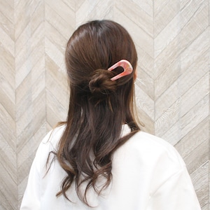 RE:LIGHT マーブル柄U字コーム【再生プラスチック】