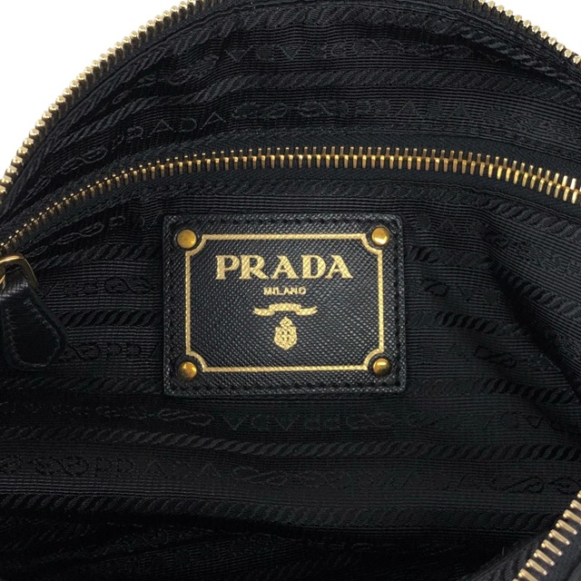 PRADA プラダ ショルダーバッグ ブラック ロゴ ナイロン BT0689 vintage ヴィンテージ オールド s35m2a