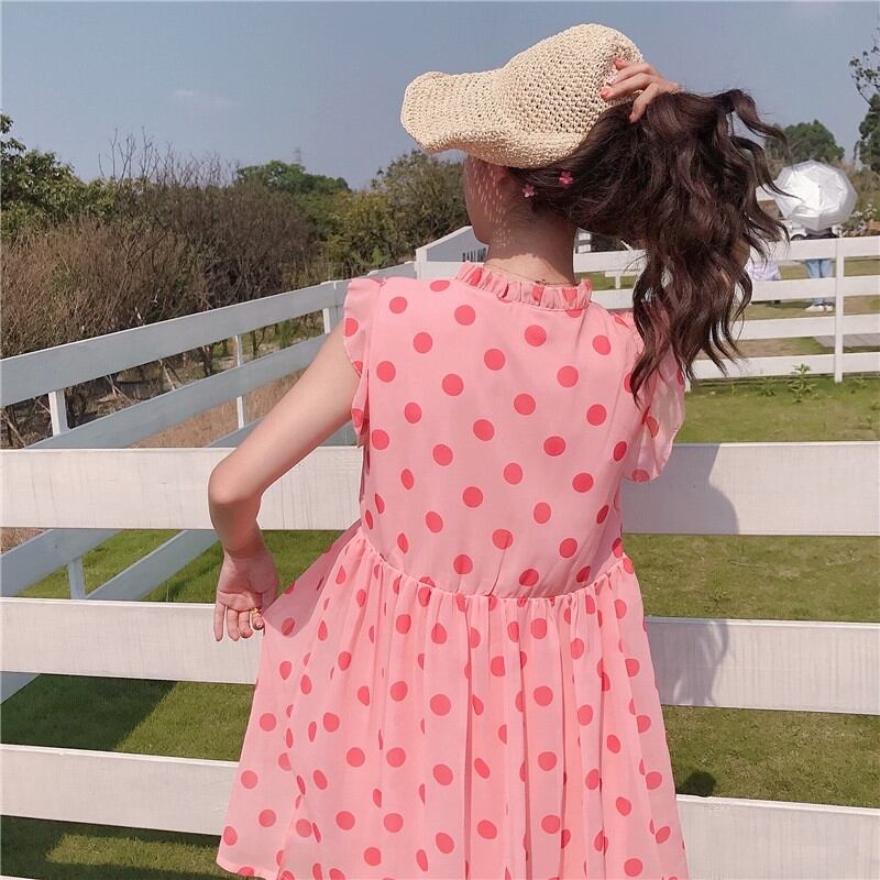 ワンピース 109 ピンクドット柄ノースリーブワンピース ｂｌｏｅｍ