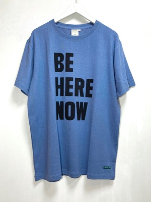 MEN'S XL BE HERE NOW ヘンプ／コットン T オールドネイビー