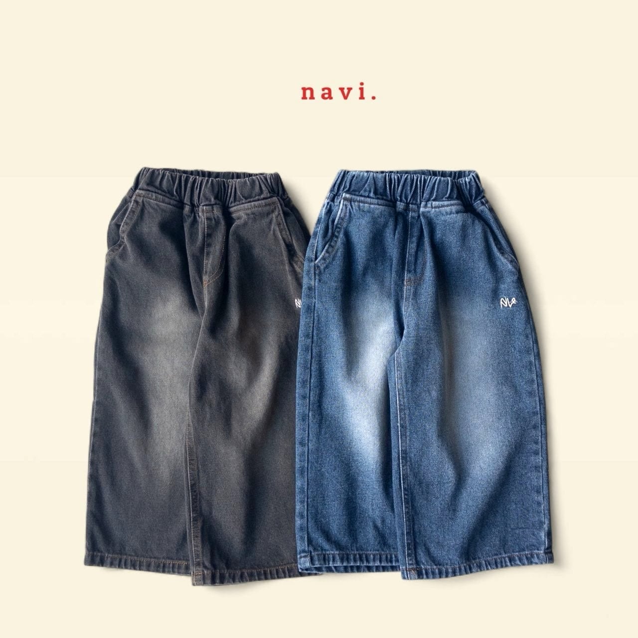 «Sold out»«ジュニアサイズあり»«navi» ルイデニムパンツ 2colors