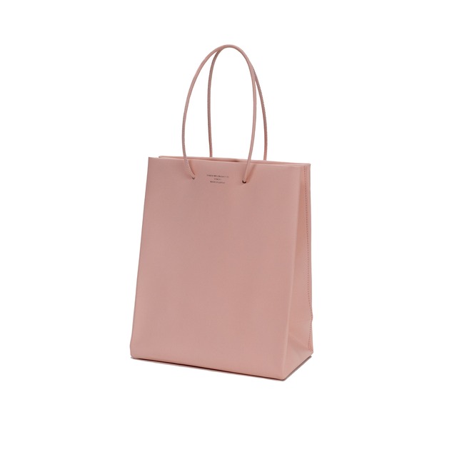 Leather Paper Bag - Pink