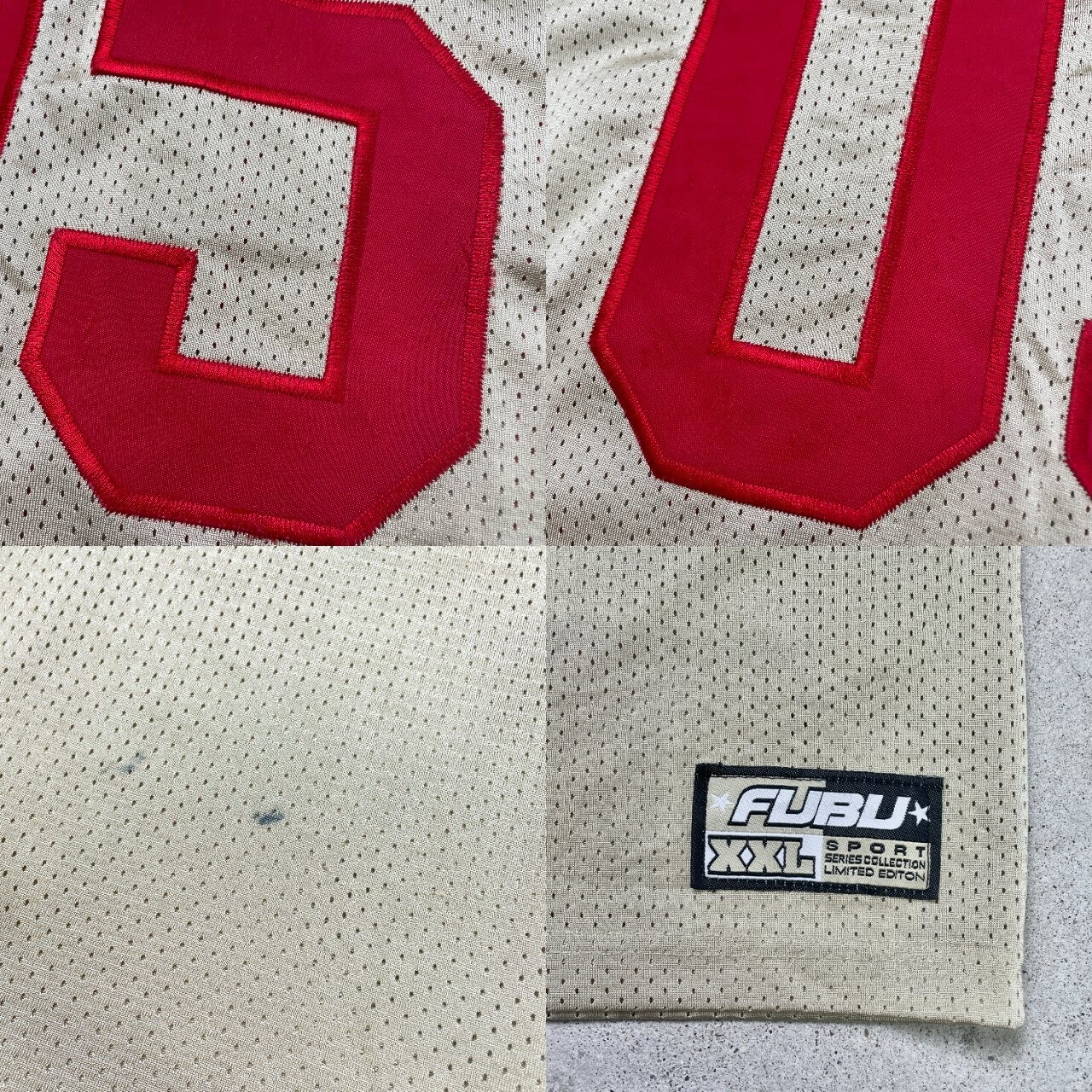 FUBU フブ ロゴワッペン フットボールシャツ ユニフォーム メッシュ
