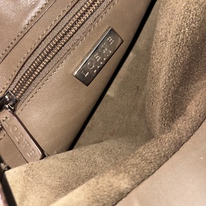 vintage LOEWE khaki leather shoulder bag