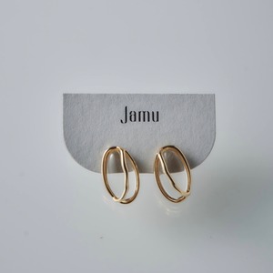 Jamu ピアス：クリアオーバル