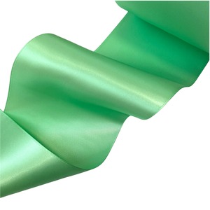 （530）緑系 Mint 100mm 両面サテンリボン