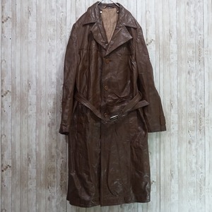 ドイツ レザーコート 70-80's Germany [C575]