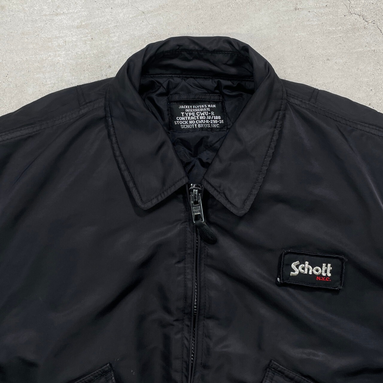 Schott ショット N.Y.C US製 寝そべり スタジャン 90