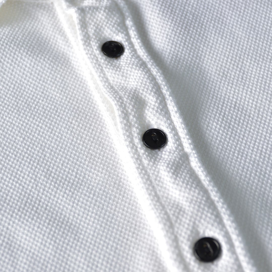 Kepani ケパニ ラフィーヘビーウエイトピケ ラウンドカラーポロ・ホワイト【送料無料】