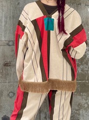 【STEVIE 】PILE STRIPE GOWN