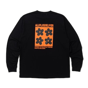 ALPSDR FLOWER LOGO LS TEE / BLACK
