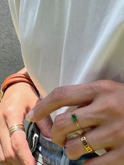 color zirconia chain ring