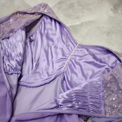 社交ダンス 衣装 スタンダード ドレス ワンピース パーティドレス Leirena レイリーナ パープル系 薄紫 花柄 長袖 レース ビジュー スパンコール 社交ダンス衣装 スタンダードドレス フォーマルドレス おしゃれ 薄紫色 花模様 パーティー ドレスアップ 発表会 ウエストシャーリング 上品 おすすめ 伸縮性 美しい デザイン レディース ドレスファッション 透け感華やか