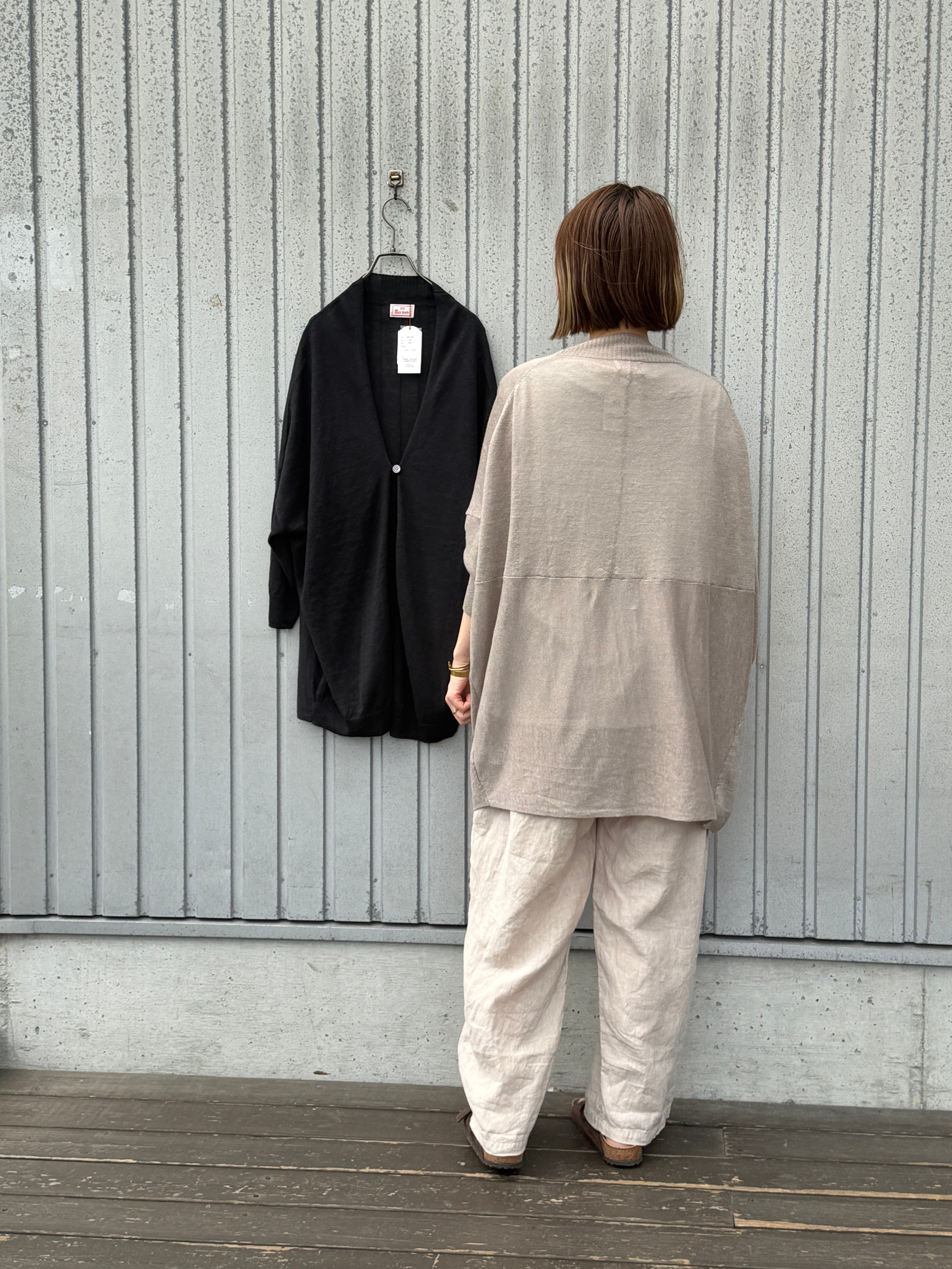 UV加工リネンミドル丈カーディガン/Mao made'26SS/621108 | WACKY